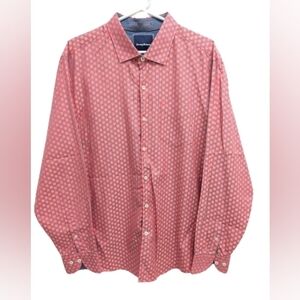 Tommy Bahama men's red long sleeve button down shirt checks size XL